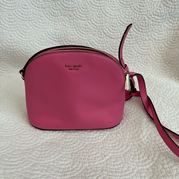 Kate Spade Pink Saffiano Leather Dome Crossbody Purse - Picture 3 of 13